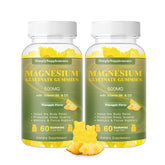 Front view of Magnesium Glycinate Gummies bottle with pineapple flavor