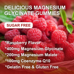 60-count bottle of magnesium glycinate gummies on a white background