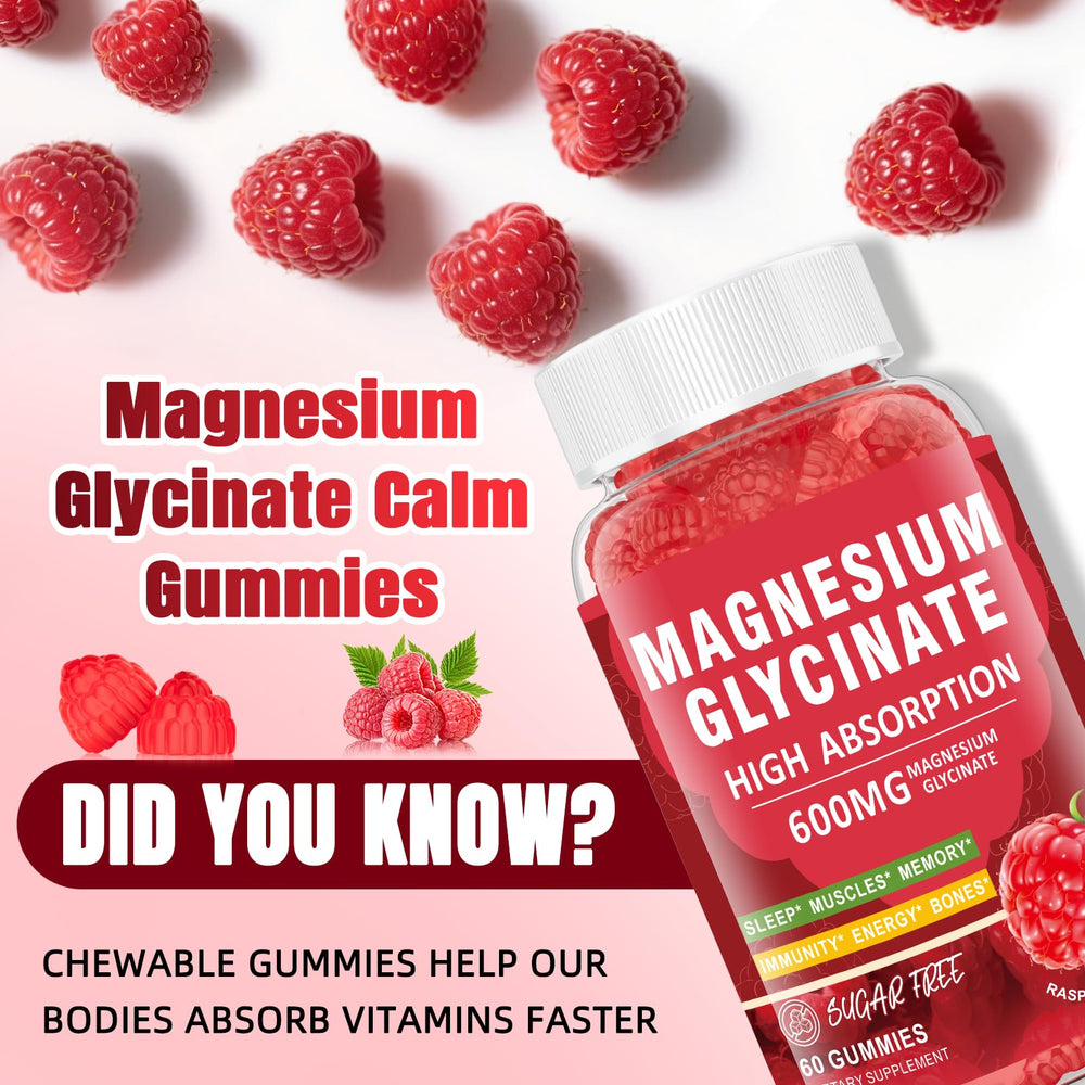 Magnesium Glycinate Gummies bottle with label visible