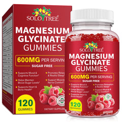 Bottle of Magnesium Glycinate Gummies 600mg serving