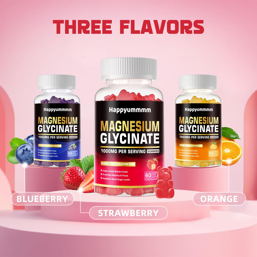 60 strawberry gummies package and bottle