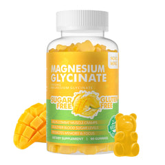 90-count Mango Pineapple Magnesium Glycinate Gummies bottle front