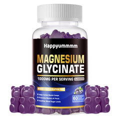 Magnesium Glycinate Gummies Blueberry bottle label