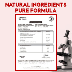 Side view of the bottle showing label