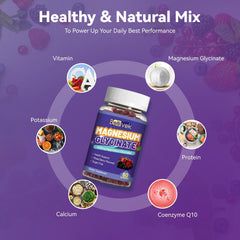 Gummies showing calcium and potassium for bone and heart health