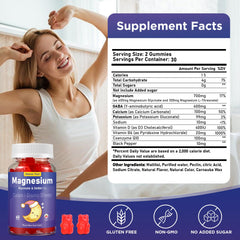 Sugar-free magnesium glycinate gummies close-up