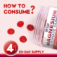 Ingredients panel showing 800mg Glycinate and 400mg L-Threonate with B6, CoQ10