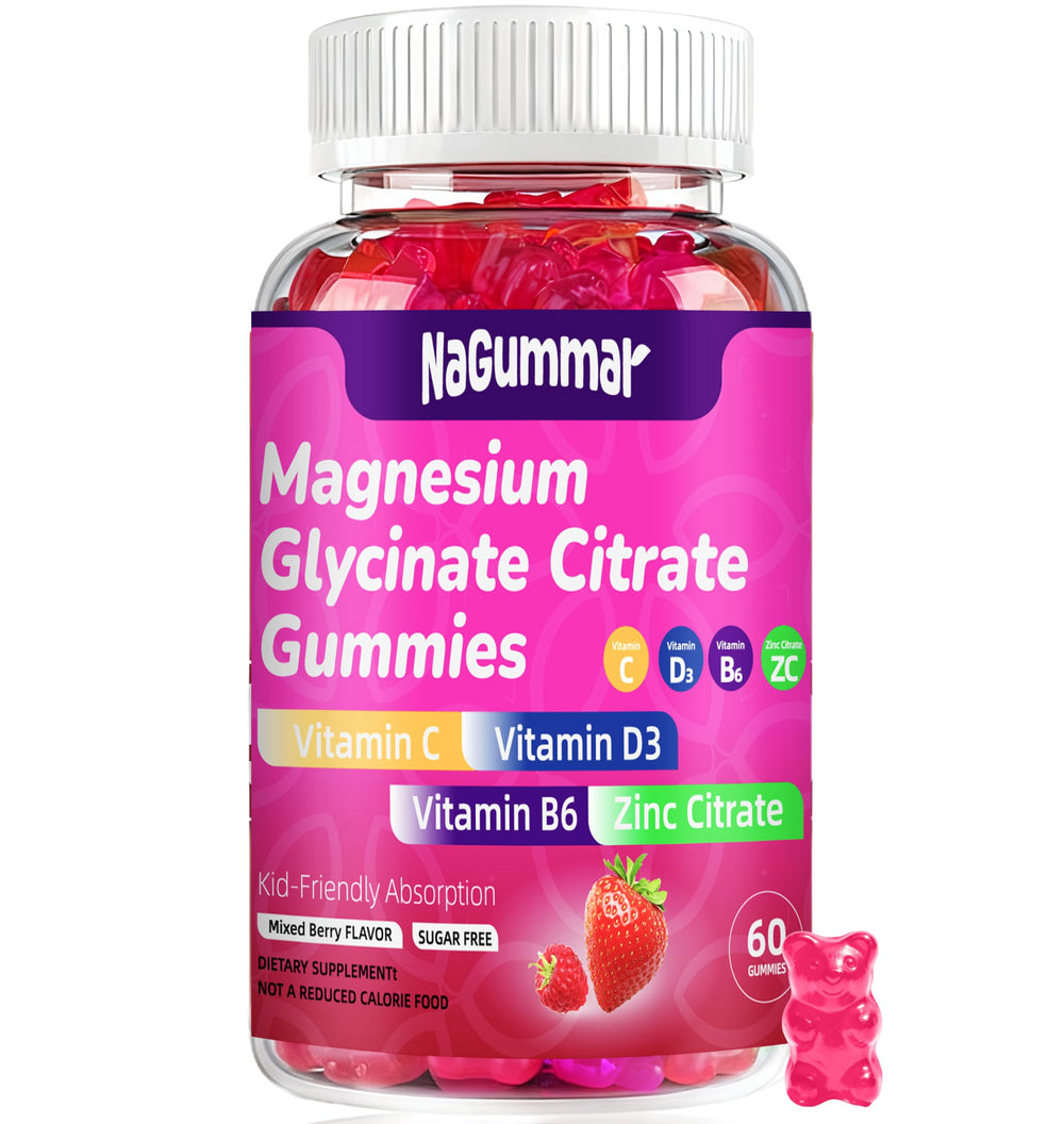 Magnesium Glycinate Gummies Raspberry bottle - 60 count