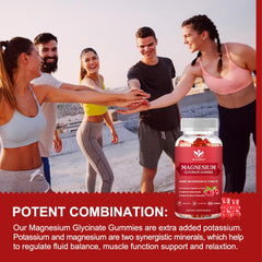 Sugar-free label on the magnesium glycinate gummies bottle