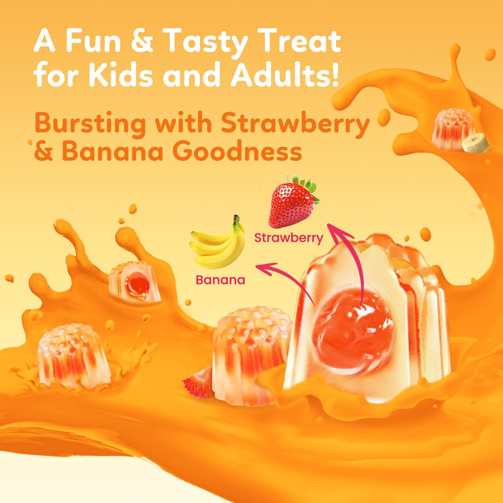 Calm and relaxed child with gummies on the table