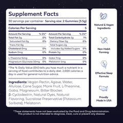 Close-up of magnesium glycinate and L-theanine ingredients