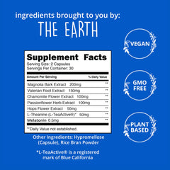 Magnesium glycinate and L-Theanine enhanced sleep aid with valerian and chamomile – 60 count