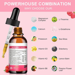 Bottle label showing high potency magnesium glycinate and citrate