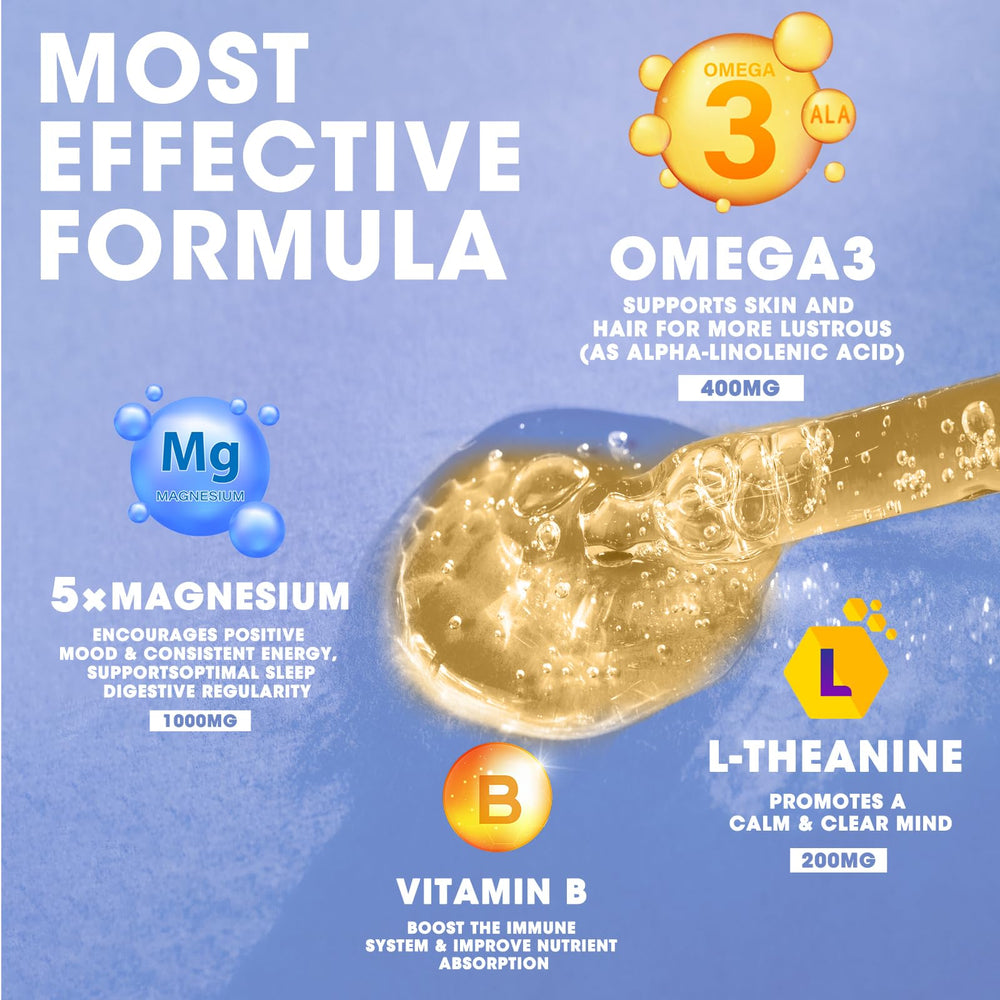 Two blueberry magnesium liquid drop bottles