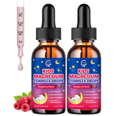 Bottle of kids magnesium glycinate liquid drops in Raspberry flavor