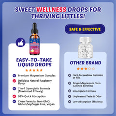 Front view of bottle emphasizing Sleep, Calm, Brain & Bone health