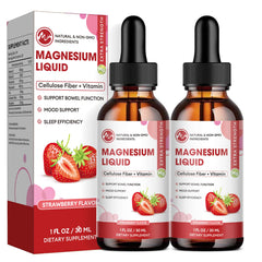 Magnesium Glycinate Liquid Drops bottle with Strawberry Flavor