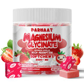 Strawberry flavor Magnesium Glycinate Soft Chews bottle front view