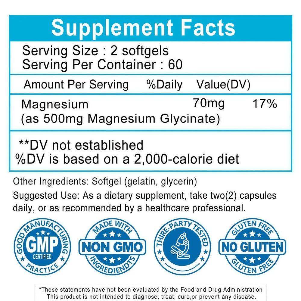 JINGYAT Magnesium Glycinate Softgels bottle on a clean surface