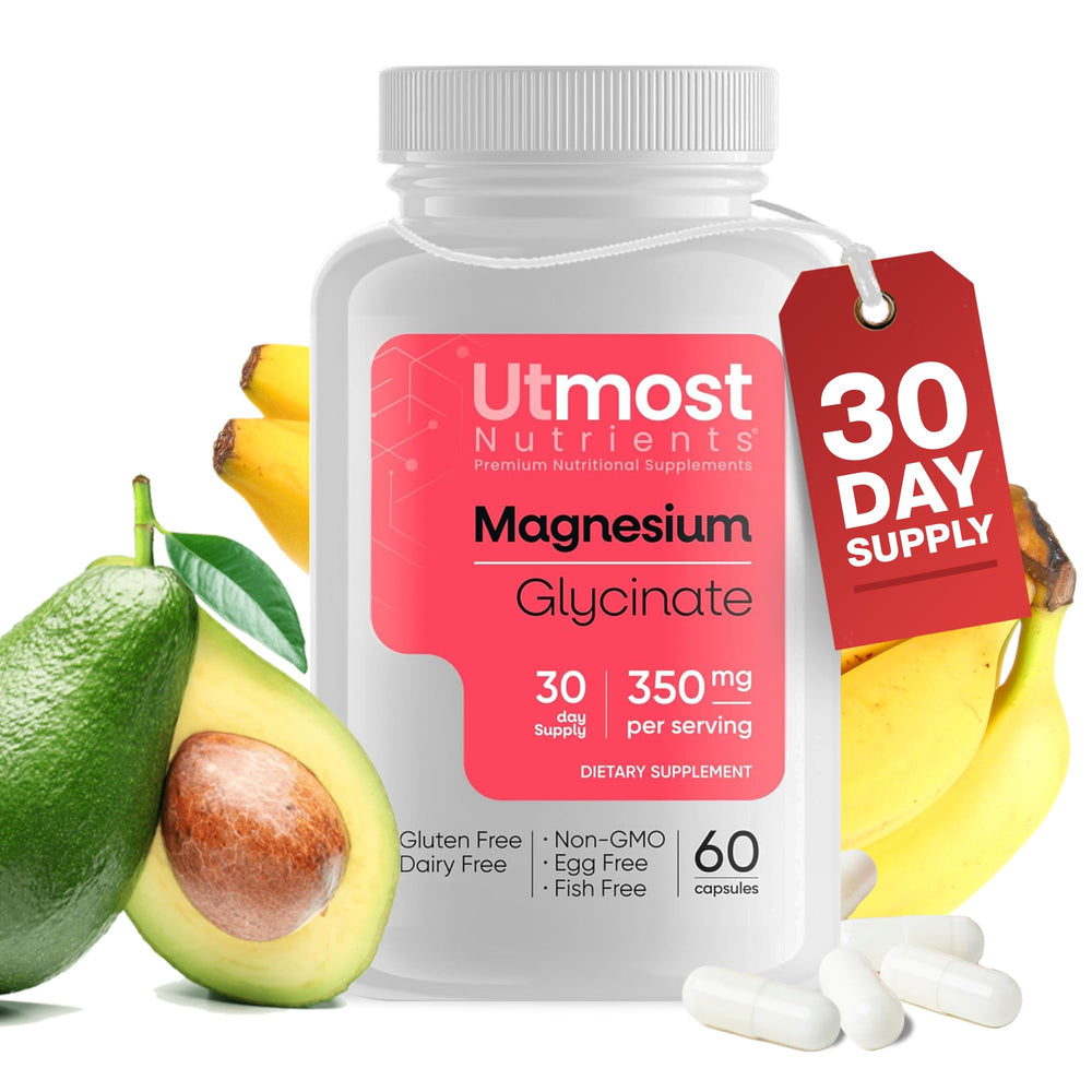 Magnesium Glycinate supplement bottle with 60 capsules