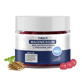 Front view of Magnesium Gummies 14-in-1 complex with Ashwagandha, L-Theanine, D3 and Zinc