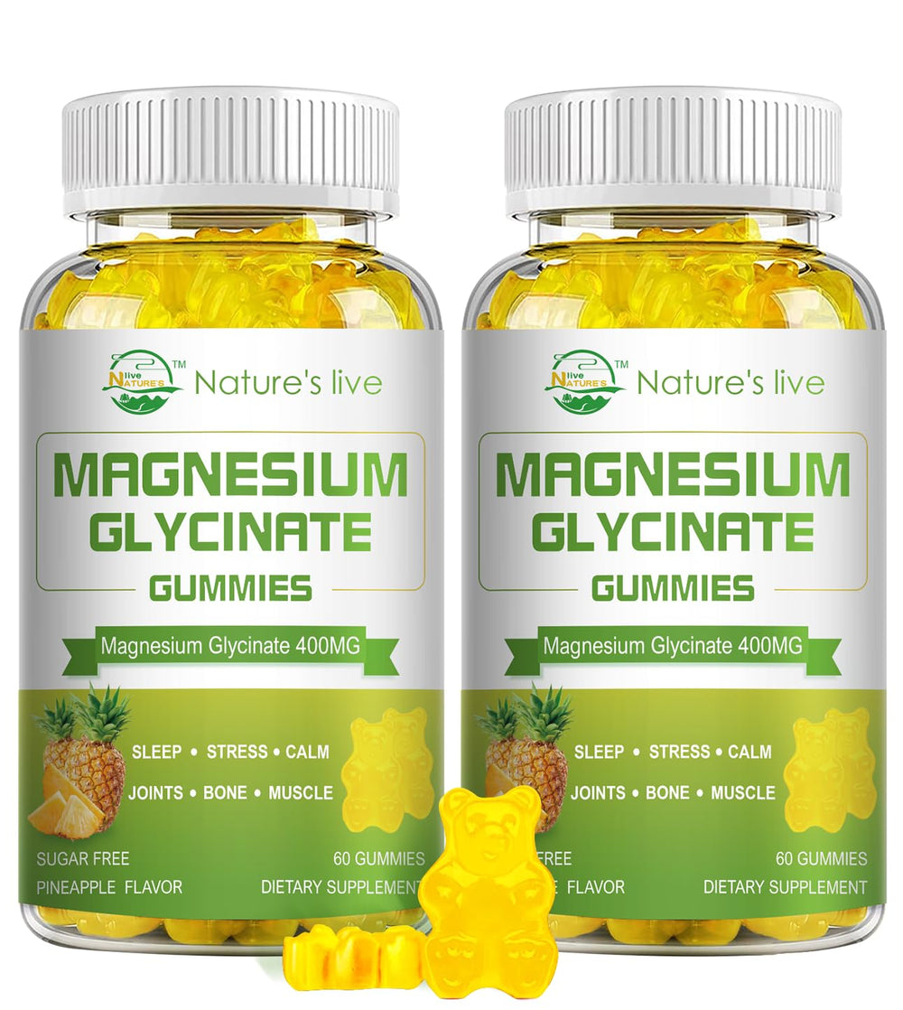Pineapple magnesium glycinate gummies bottle