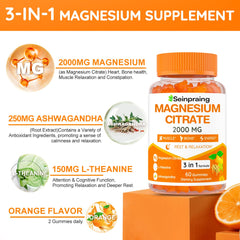 Bottle label highlighting serving size and magnesium content