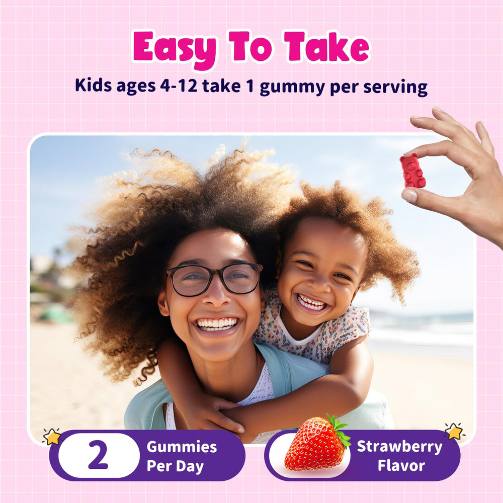 Bone and muscle health support with minerals in gummies (calcium, zinc, potassium)