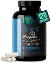 Eleva Nutrition Magnesium L-Theanine Apigenin Sleep Aid bottle – 120 count veggie capsules