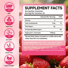 Close-up of strawberry-flavored gummies