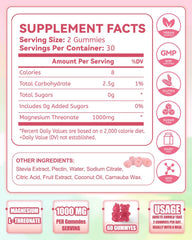 Serving size with gummy on surface