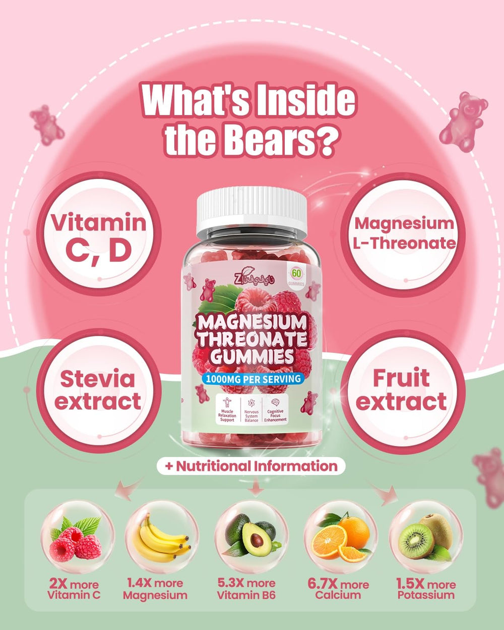 Side view of bottle with label