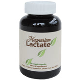 Magnesium Lactate 500 mg capsules bottle on white background