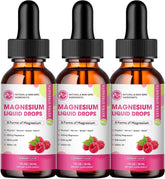 Bottle of Magnesium Liquid Drops Raspberry flavor
