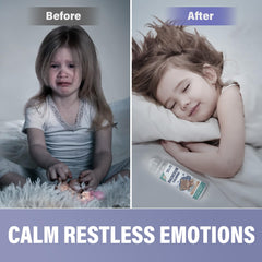 Child applying magnesium lotion to wrist and neck using roll-on