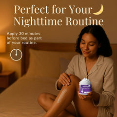 Feet receiving magnesium lotion massage