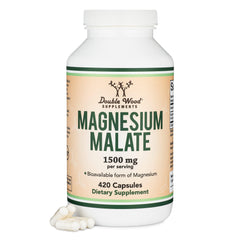Front view of Magnesium Malate Capsules bottle (420 count)