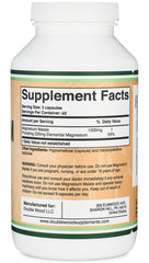 Vegan, gluten-free Magnesium Malate supplement manufactured in the USA
