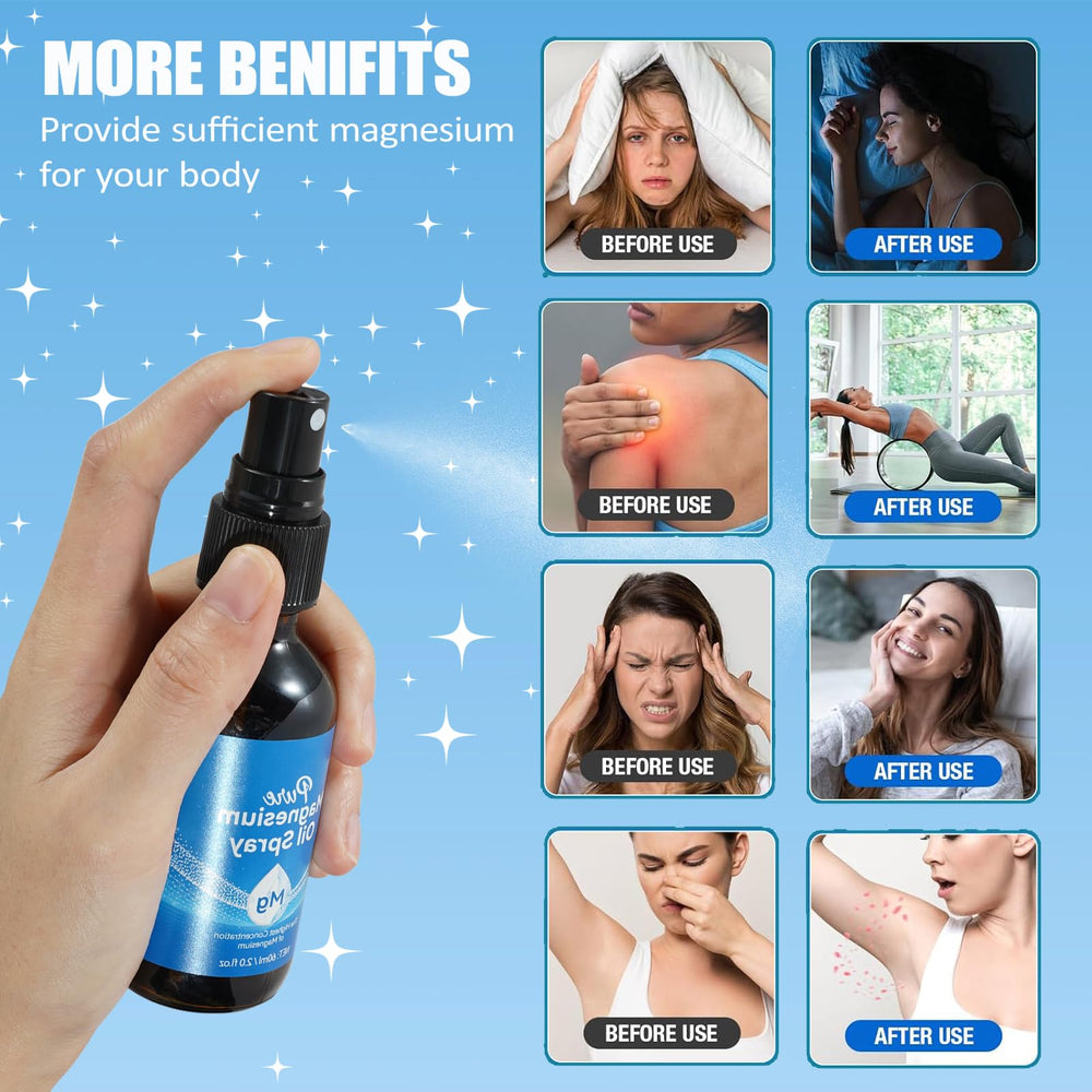 How to apply magnesium oil spray on skin