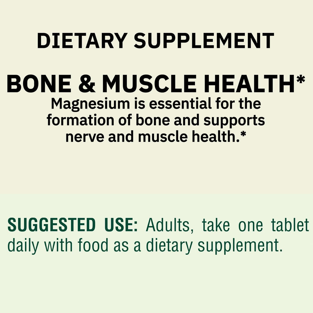 Magnesium oxide 400mg tablet promoting heart health