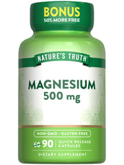 Nature's Truth Magnesium Oxide 500mg capsules - front label