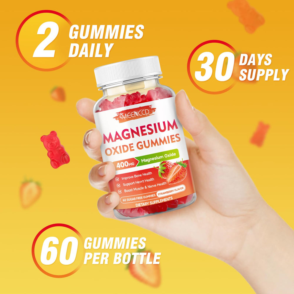 60 count bottle of magnesium oxide gummies