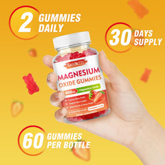 60 count bottle of magnesium oxide gummies