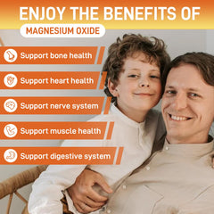 Graphic showing benefits: nerve, muscle, heart, and bone support