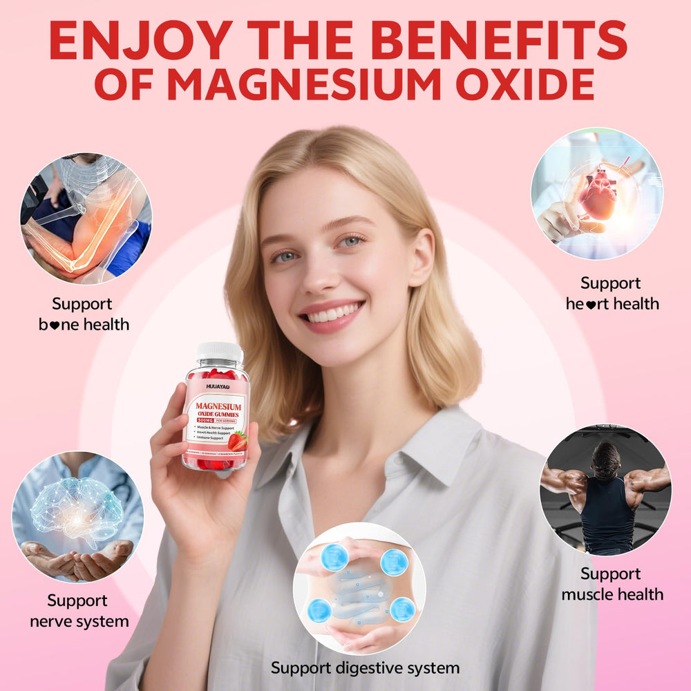 Packaging label for Magnesium Oxide Gummies