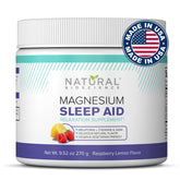 Magnesium Sleep Night Time Powder bottle with Raspberry Lemon flavor
