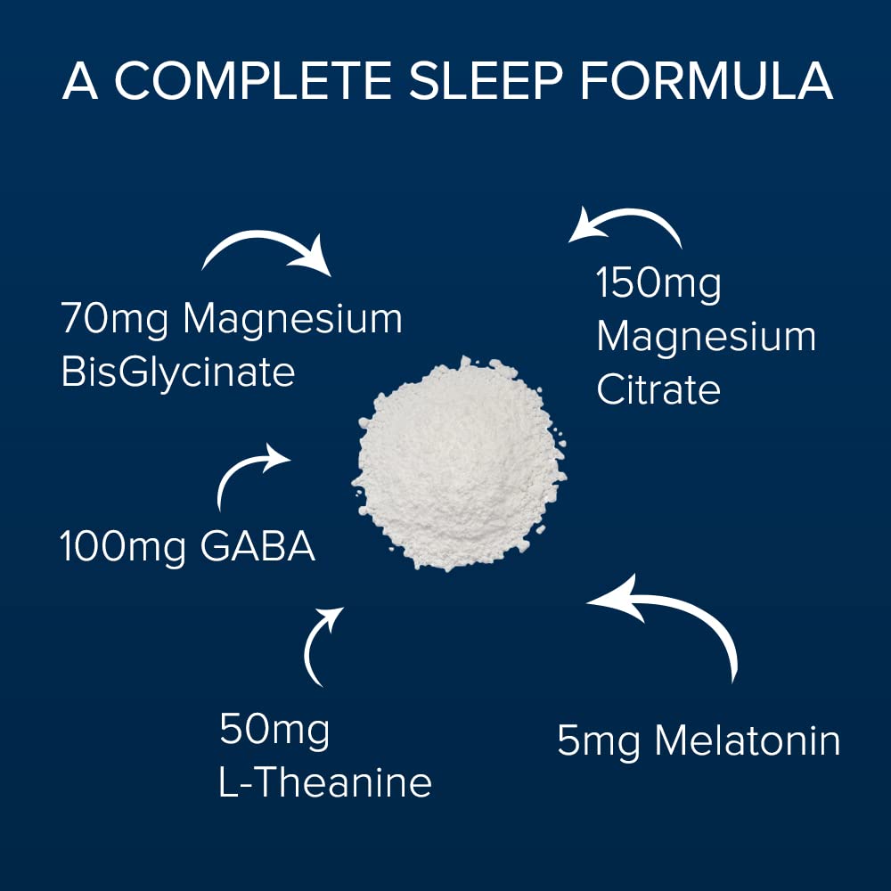 Vegan and Gluten-Free certification on the sleep powder packaging