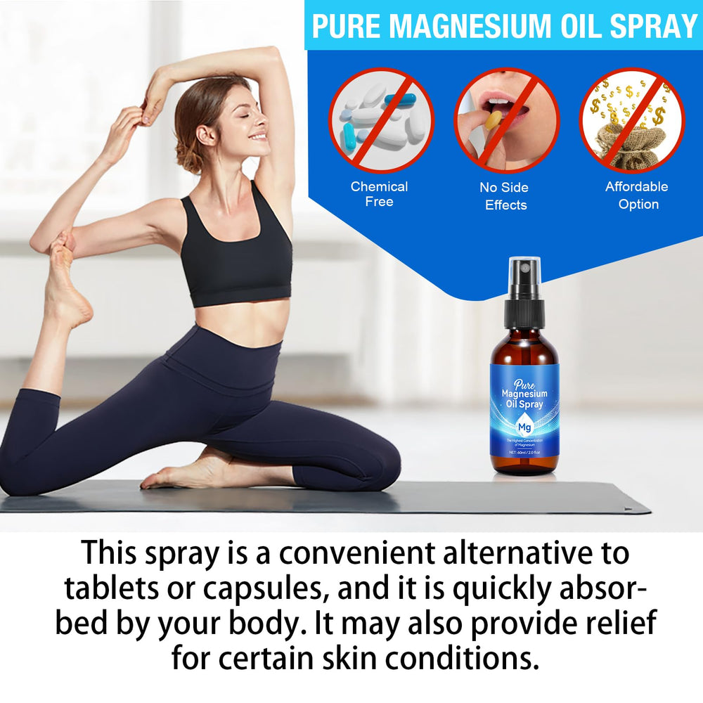 Travel-friendly magnesium spray for on-the-go relief