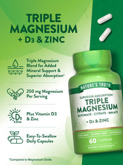 Ingredients and supplement facts for magnesium complex