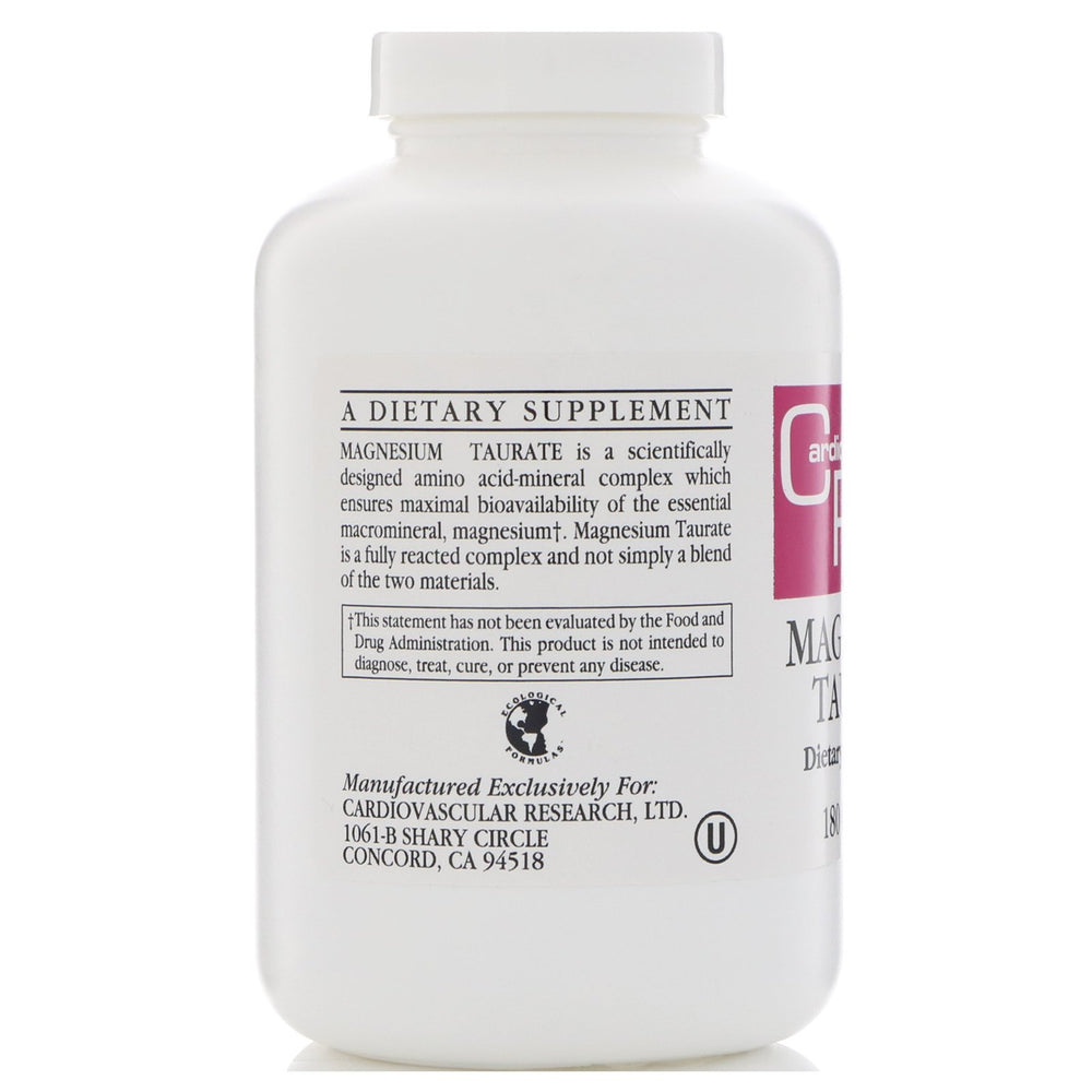 MAGT2 Cardiovascular Research Magnesium Taurate supplement bottle and label